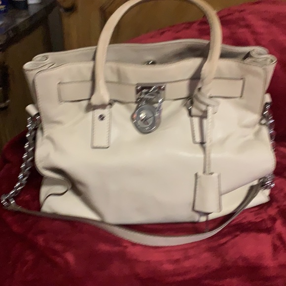 Michael Kors beige Leather Satchel - Picture 3 of 16